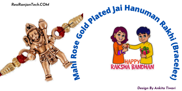 Mahi Rose Gold Plated Jai Hanuman Rakhi (Bracelet)