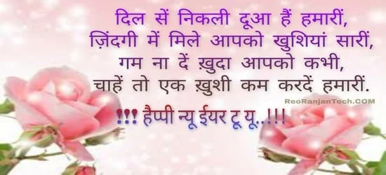 new year shayari in english