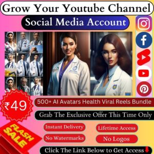 AI Avatars Health Viral Reels Bundle Reach in every reel is 1M to 10M views.